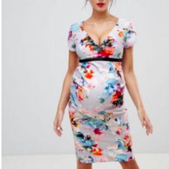 watercolor floral dress